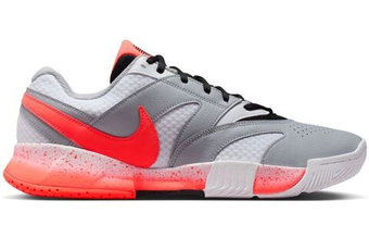 Мужские кроссовки теннисные Nike Court Lite 4 HC Premium - white/hot lava/wolf grey