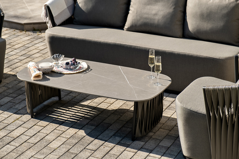 "Флоренция" лаунж-зона из искусственного ротанга, цвет графит