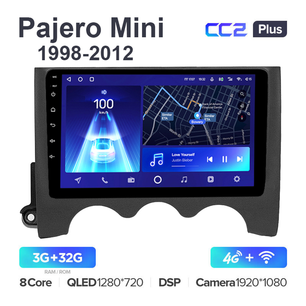 Teyes CC2 Plus 9"для Mitsubishi Pajero Mini 1998-2012