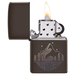 Зажигалка Zippo 49633 Mountain Design, Brown