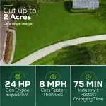 Райдер садовый GC82ZT107 аккумуляторный с нулевым радиусом разворота Greenworks Арт. 7404107, 82V, без АКБ и ЗУ