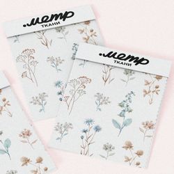 Ткань кулирная гладь нежные полевые цветы