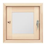 Форточка для бани и сауны Банные штучки, открытие наружу, двойное стекло, 40 х 40 см, липа, 271228