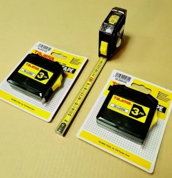 Рулетка TAJIMA In Lock (INL30MY) 3м/13мм, с окошком для внутренних измерений,2-х сторонняя шкала