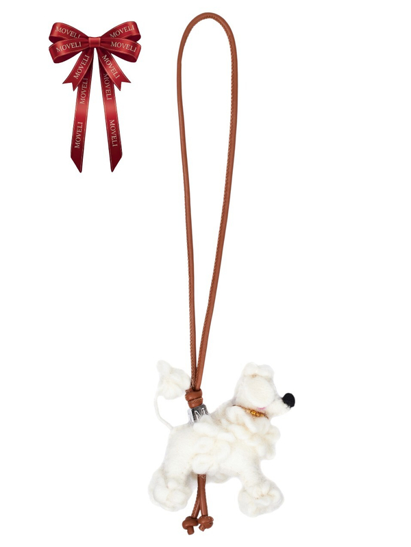 Брелок POODLE кремового цвета