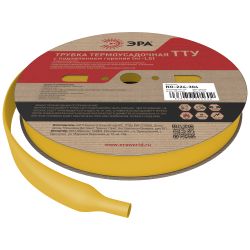 Термоусадочная трубка ЭРА NO-224-304 ТТУ нг-LS 12/6 жёлтая рулон 100 м | Термоусадочная трубка (ТУТ)