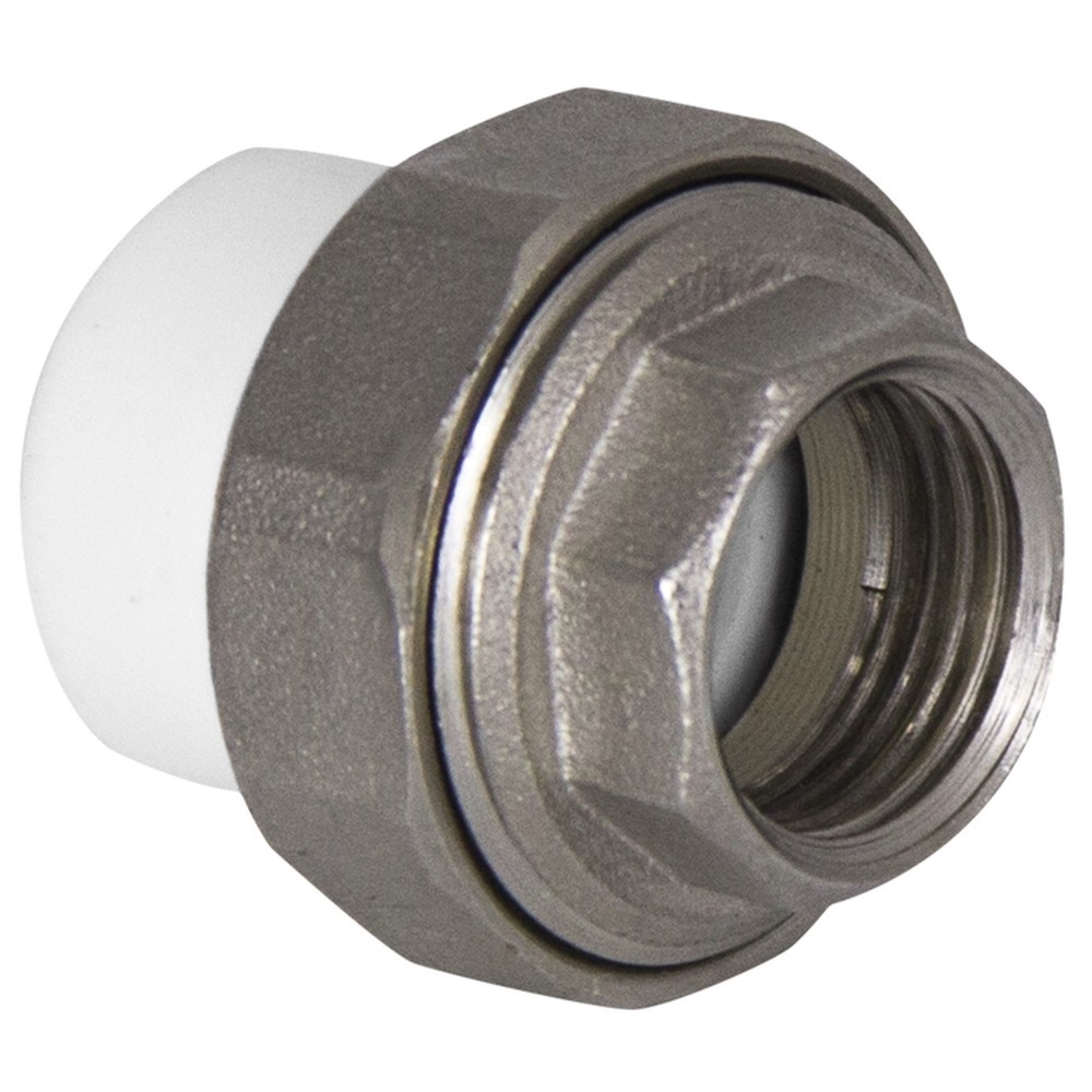Муфта TEBO бел. PP-R комбин. разъемная (Американка) 25х3/4" ВР O-ring