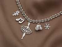 Подвеска "Балерина" 30,5мм, со стразами и кристаллами