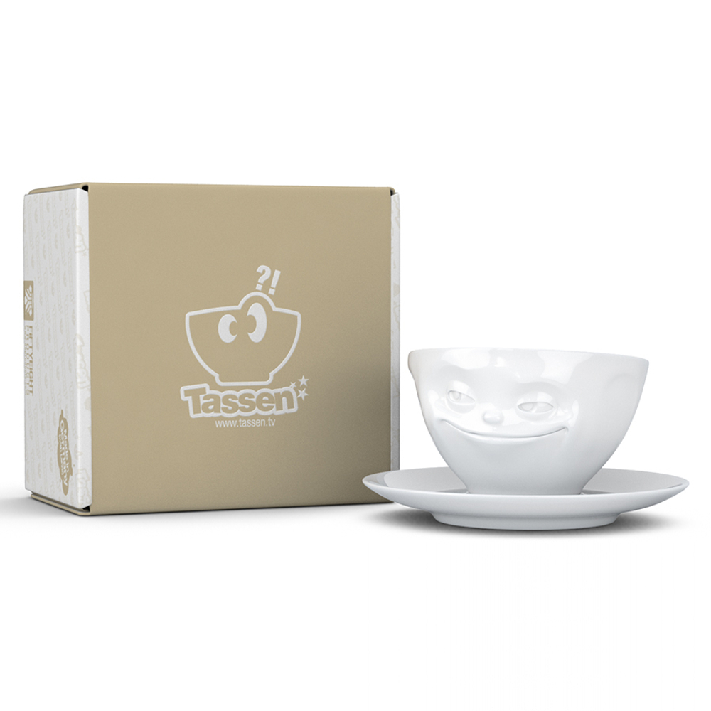 Чайная пара grinning, 200 мл, белая