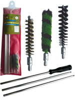 Набор для чистки оружия 410клб в ПРОЗРАЧНОМ ЧЕХЛЕ с метал. шомполом в оплетке7мм (1711-410).