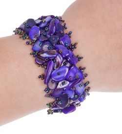 Y-KB001 Браслет из бисера с камнем Обсидиан