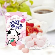 Жевательная конфета Lotte Malang со вкусом клубники 158 г
