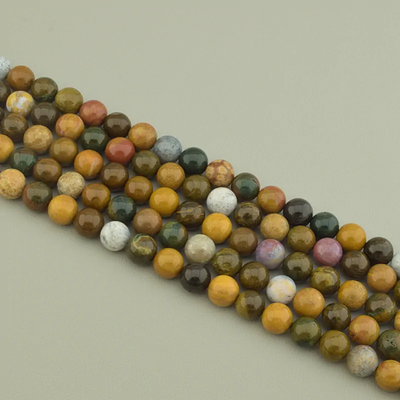 Нитка Яшма 39 см. 10,5 мм. (Без замка)