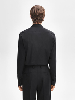 Massimo Dutti Рубашка облегающего кроя из эластичной ткани, черный