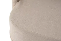 "Верона" диван 3-местный плетеный из роупа, каркас алюминий белый муар, роуп бежевый круглый, ткань бежевая 15052