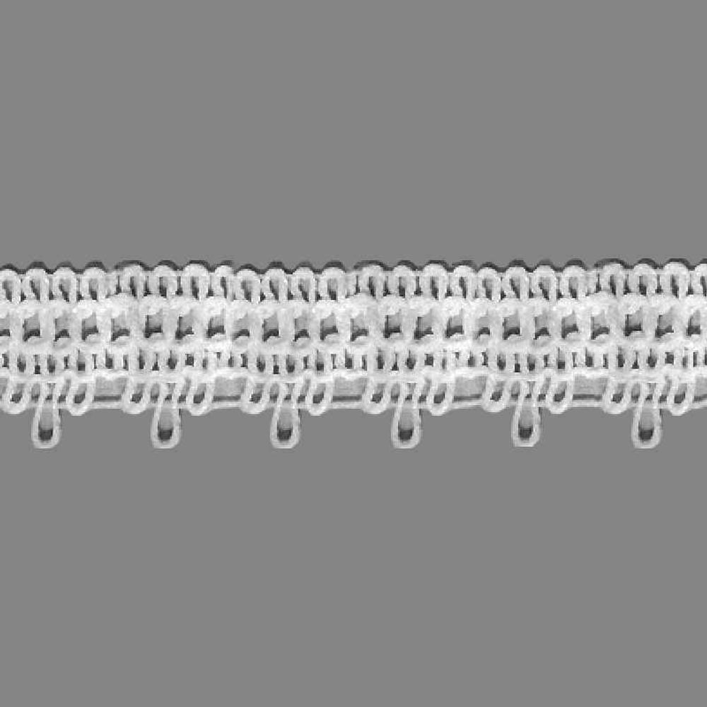 Кружево хлопковое/Тесьма вязаная, 60287, ш. 1,3 см, пр-во Беларусь, белый