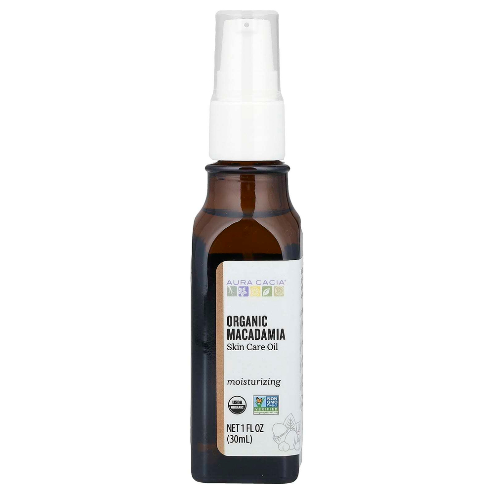Aura Cacia, масло для ухода за кожей, органическая макадамия, 30 мл (1 жидк. унция)