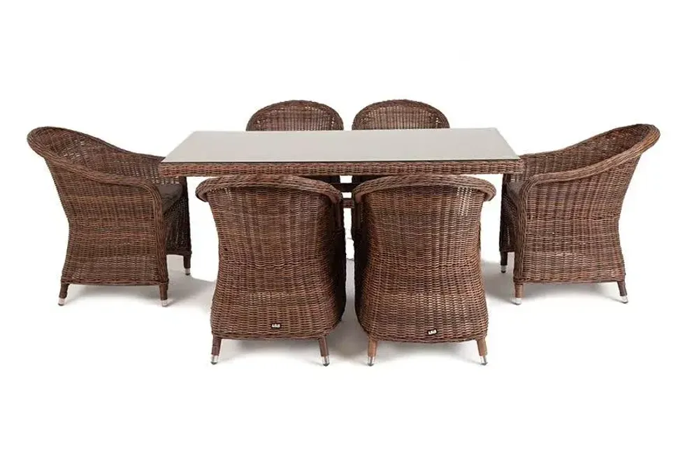 "Эспрессо" обеденная группа плетеная, цвет коричневый