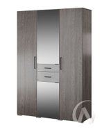 Шкаф 3-х створчатый Спальня Теана МДФ (ясень анкор темный/ мрамор лайт)