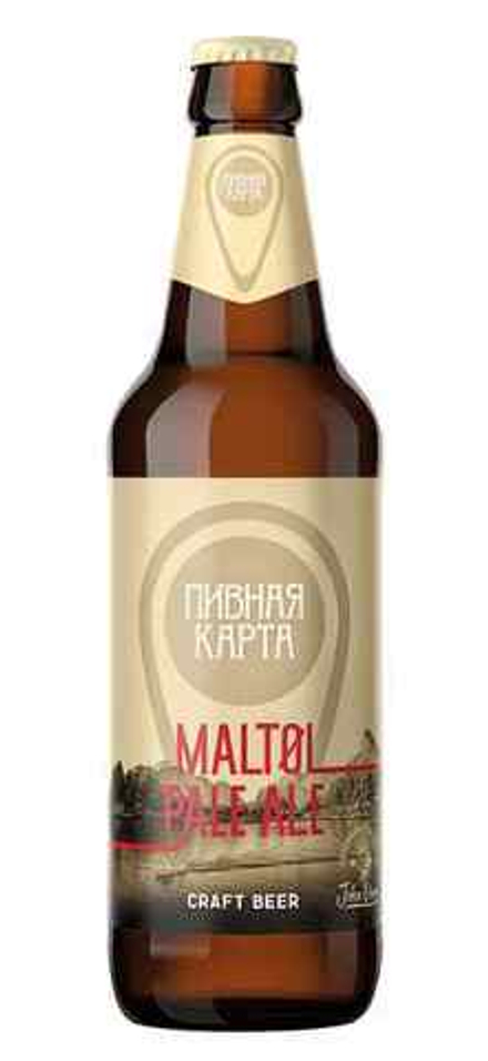 Пиво "Пивная Карта. Maltøl Pale Ale" 0,5 л. Крыница