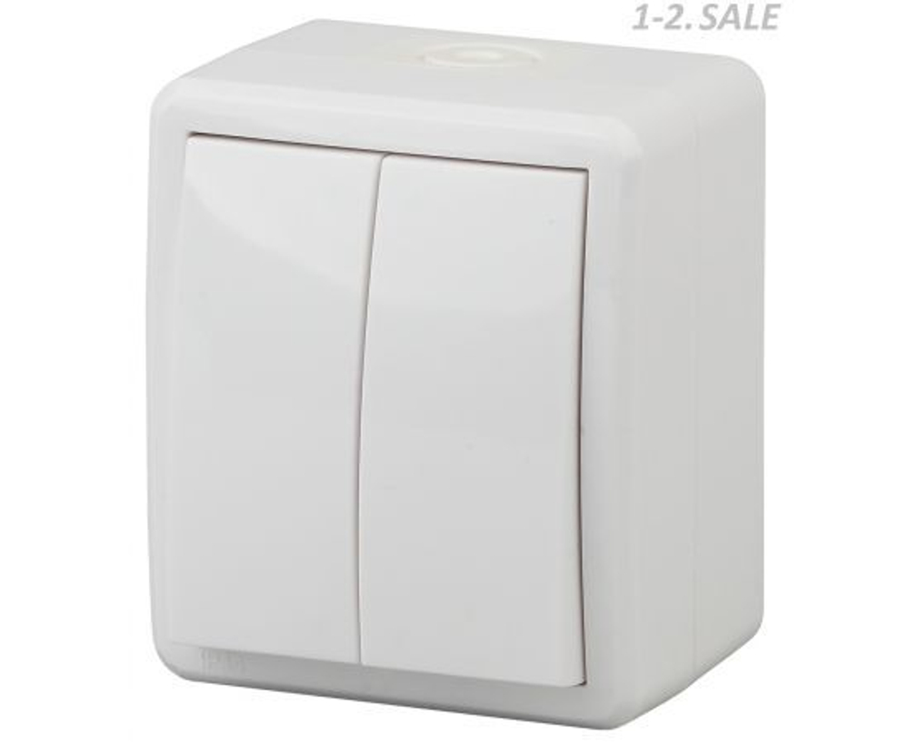ЭРА 11-1404-01 Эксперт Белый Выключатель 2-кл ОУ IP54