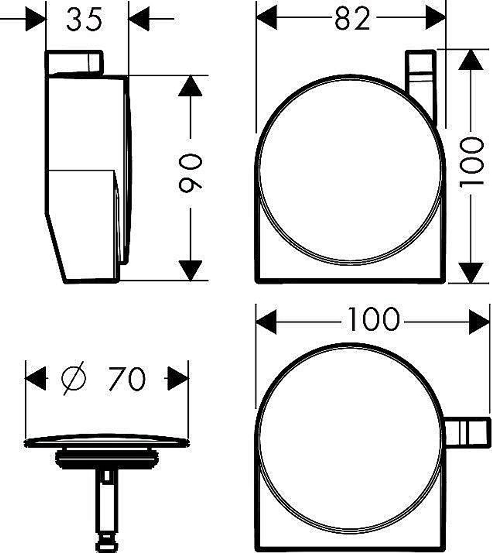 Внешняя часть излива на ванну Hansgrohe Exafill S 58117990