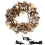 Венок хвойный «Сказочные ветви» d-40 см светодиодный, Белый