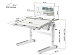 Детский стол Mealux Ergowood - L Multicolor+ полка BD P-18 TG (арт.BD-810 TG/MC Energy + BD P-18 TG)