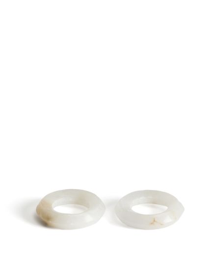 Набор из 2 колец для салфеток Noreli из алебастра