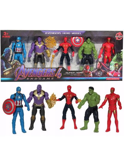 Набор супер героев MARVEL 5в1 с аксессуарами 12см