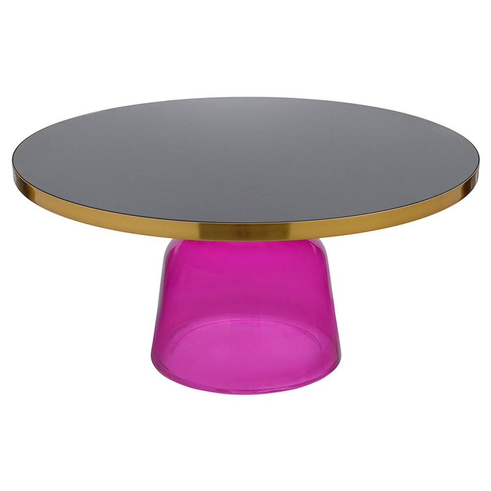 Столик кофейный Berg Odd 75см черный/фиолетовый