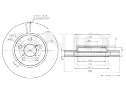 Диск тормозной передний UNIO BRD-20410