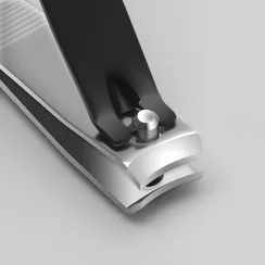 Кусачки-книпсер педикюрные, с пилкой, 8 см, на блистере, цвет чёрный