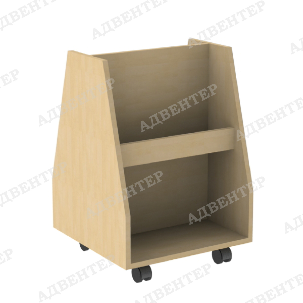 Книжная витрина на колёсах двусторонняя