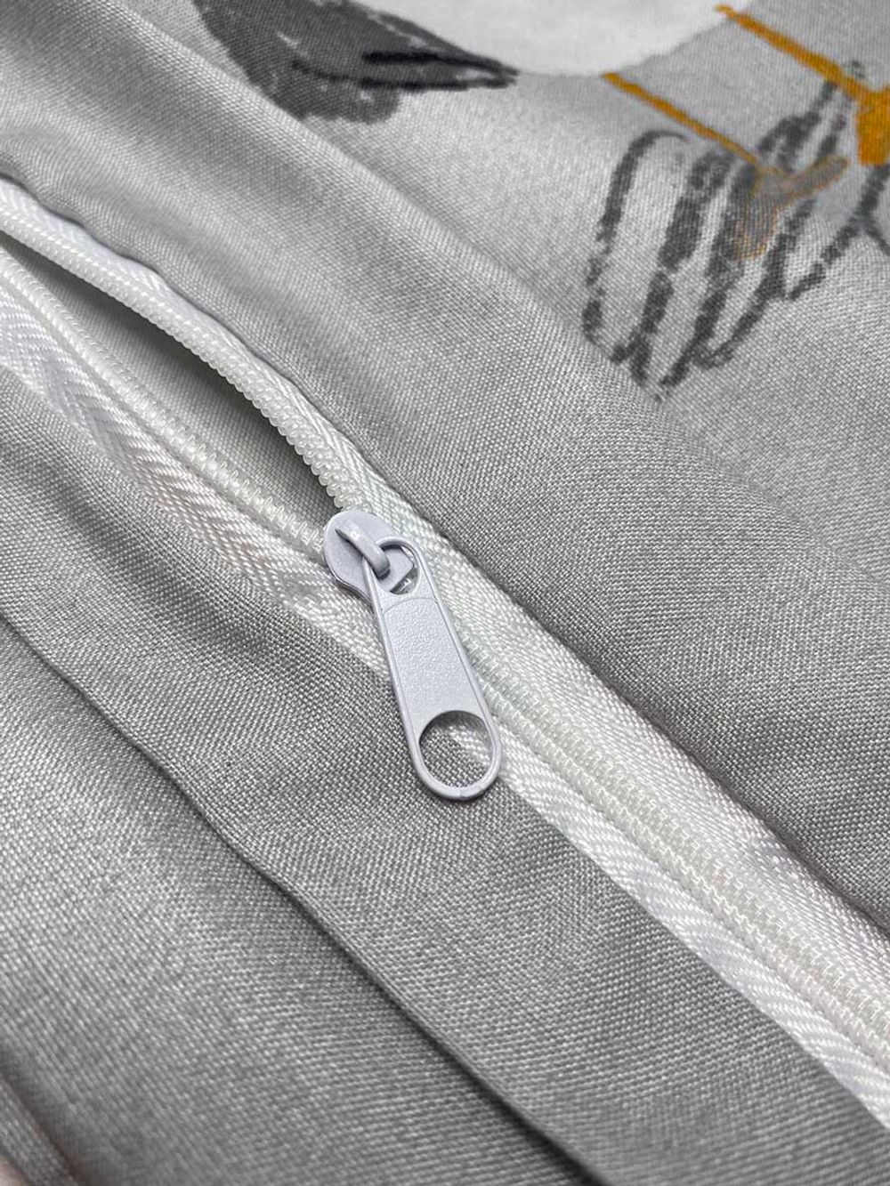 Постельное белье перкаль Сказка "Чайки" евро Наволочка 50х70 см 2 шт Простынь на резинке 180x200 см Пододеяльник 200x215 см