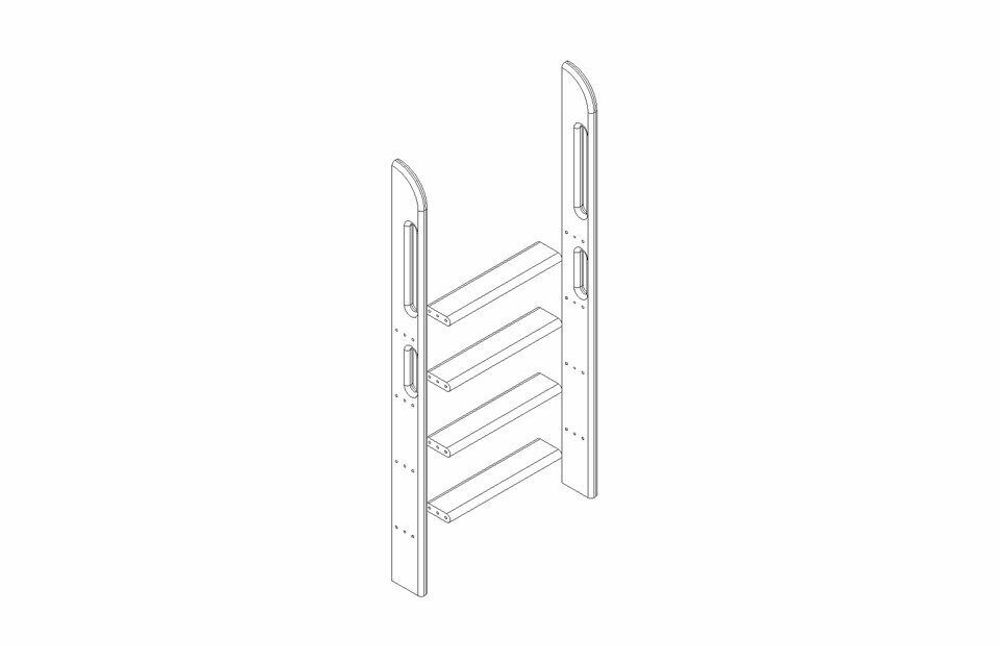 Пакет № 7 Прямая лестница для полувысокой кровати