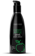 Лубрикант с ароматом сахарного яблока Wicked Aqua Candy Apple - 60 мл.