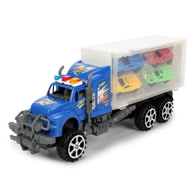 Автовоз ин. 34см + 4машины, ПК 9010-31