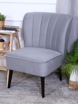 Кресло "Donatello" антивандальный велюр серый/венге