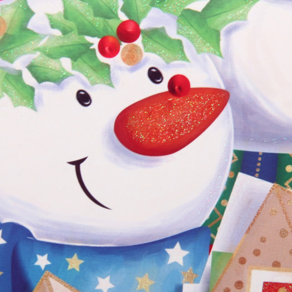 Пакет подарочный «Веселый Дедушка Мороз» 41,5*53*15,5 см, микс