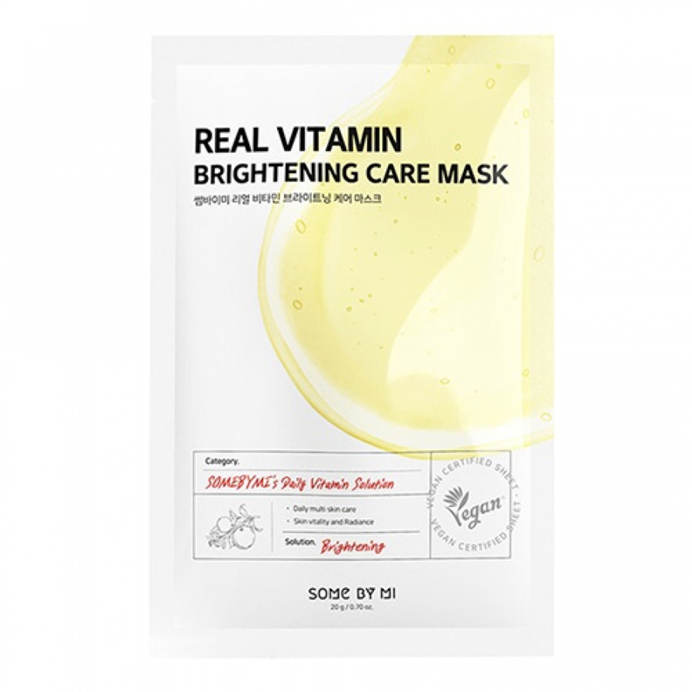 SOME BY MI REAL VITAMIN BRIGHTENING CARE MASK Тканевая маска для лица с витаминами 20г