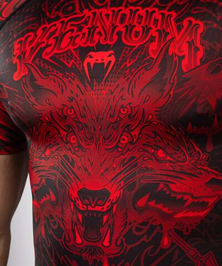 Рашгард Venum Wolf Atak Black/Red S/S