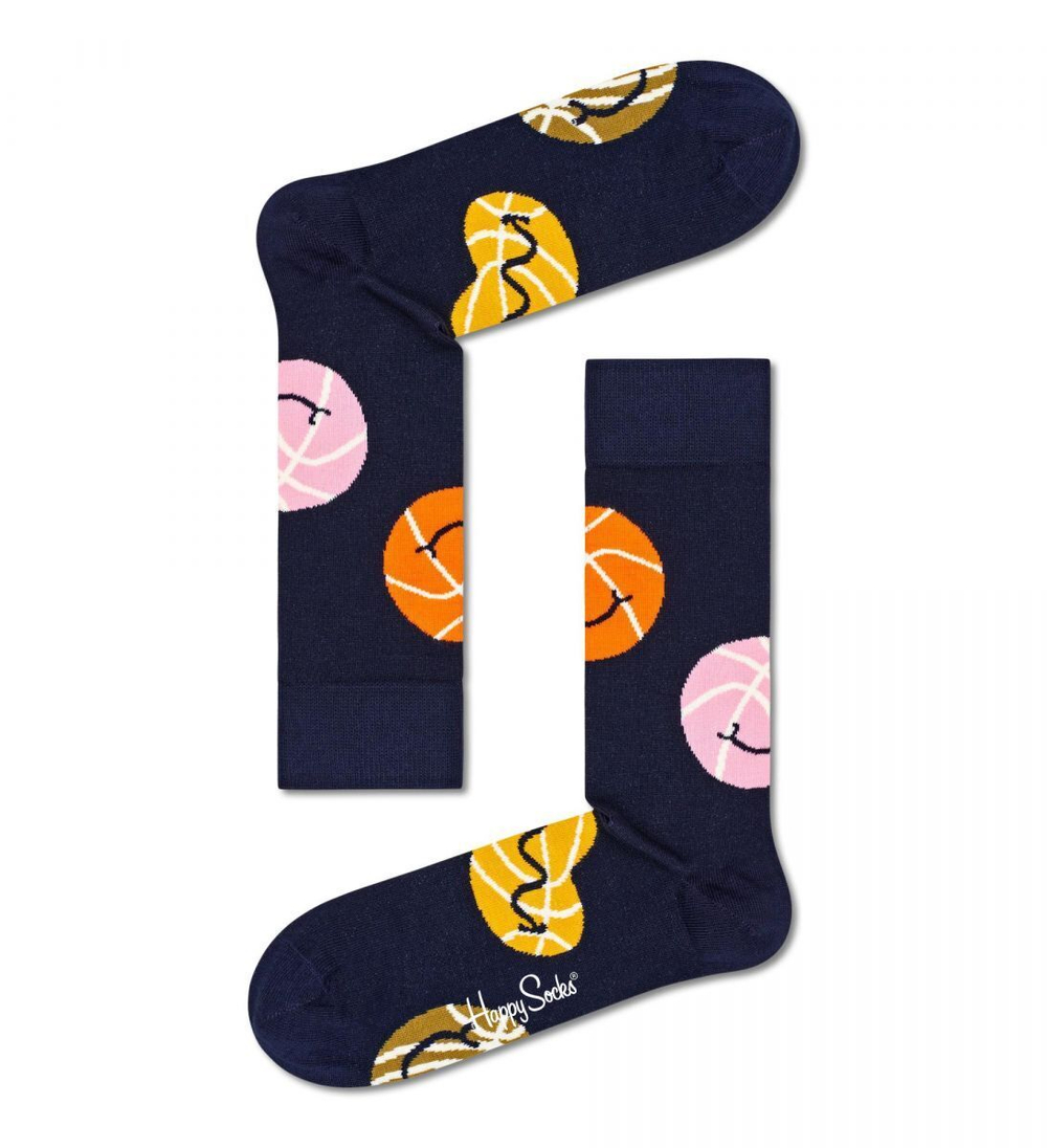 Носки унисекс Happy socks Balloons Sock с принтом в виде мячей (Размер: 25) (Цвет: темно-синий)
