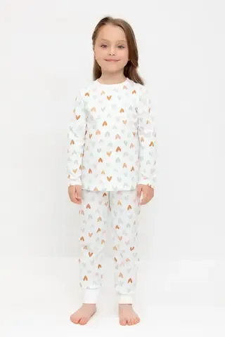 пижама  для девочки  К 1561/конфетти из сердечек на сахаре