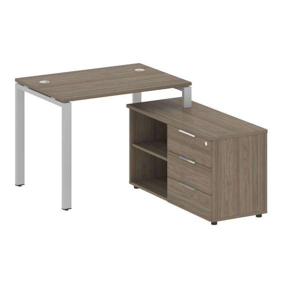 Метал Систем Рабочая станция с тумбой на П-образном м/к БП.РС-СТС-2.1 (R)