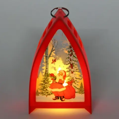 Сувенир с подсветкой «Зимняя история» 9,5*14,5 см, Красный