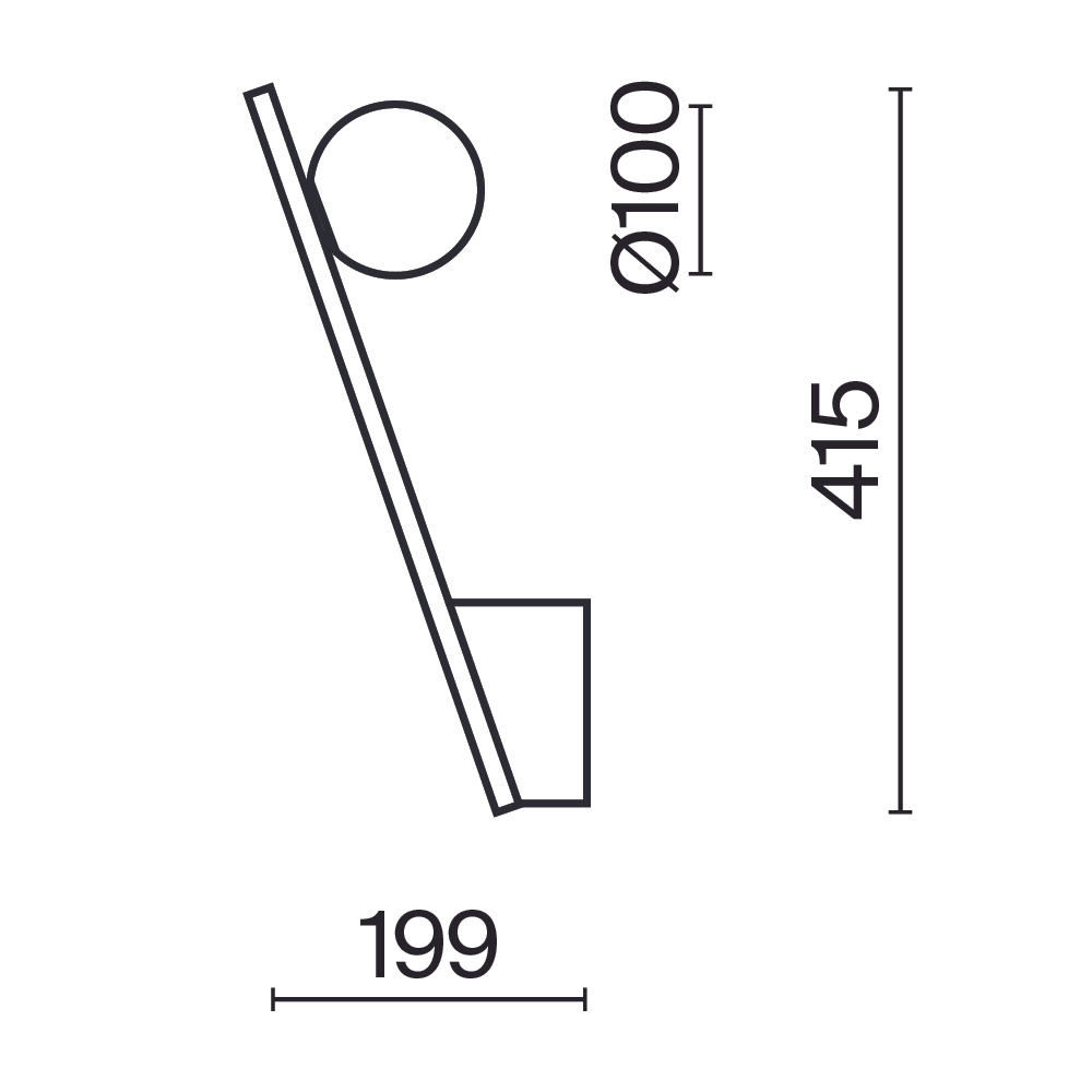 Настенный светильник (бра) Maytoni MOD175WL-01B