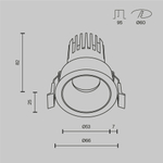 Встраиваемый светильник Technical DL115-10W-3K-B