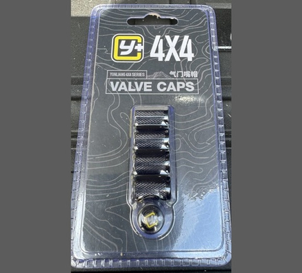 Алюминиевые колёсные колпачки Y+ на ниппель (комплект 5 шт.)