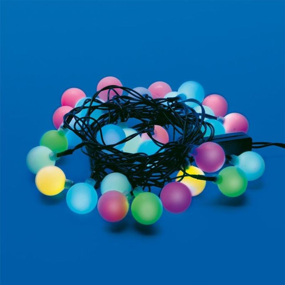 ULD-S0500-030-DGA RGB IP20 RAINBOW-1 Гирлянда светодиодная Радуга-1. 5м. 30 светодиодов. RGB свет. Провод зеленый. ТМ Uniel